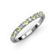 3 - Emlynn 2.70 mm Peridot and Lab Grown Diamond 10 Stone Wedding Band 