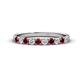 1 - Emlynn 2.70 mm Red Garnet and Lab Grown Diamond 10 Stone Wedding Band 