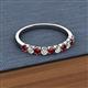 2 - Emlynn 2.70 mm Red Garnet and Lab Grown Diamond 10 Stone Wedding Band 