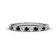 1 - Emlynn 2.70 mm Black Diamond and White Lab Grown Diamond 10 Stone Wedding Band 