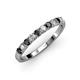 3 - Emlynn 2.70 mm Black Diamond and White Lab Grown Diamond 10 Stone Wedding Band 