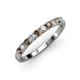 3 - Emlynn 2.70 mm Smoky Quartz and Lab Grown Diamond 10 Stone Wedding Band 