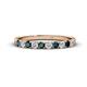 1 - Emlynn 2.70 mm London Blue Topaz and Lab Grown Diamond 10 Stone Wedding Band 