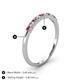 4 - Emlynn 2.40 mm Rhodolite Garnet and Lab Grown Diamond 10 Stone Wedding Band 