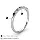 4 - Emlynn 2.40 mm Black Diamond and White Lab Grown Diamond 10 Stone Wedding Band 