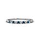 1 - Emlynn 2.40 mm Blue Diamond and White Lab Grown Diamond 10 Stone Wedding Band 