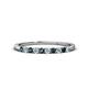 1 - Emlynn 2.40 mm London Blue Topaz and Lab Grown Diamond 10 Stone Wedding Band 