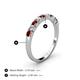 4 - Emlynn 2.70 mm Red Garnet and Lab Grown Diamond 10 Stone Wedding Band 