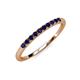 4 - Emlynn 2.00 mm Blue Sapphire 10 Stone Wedding Band 