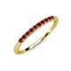 4 - Emlynn 2.00 mm Ruby 10 Stone Wedding Band 