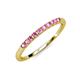 4 - Emlynn 2.00 mm Pink Sapphire 10 Stone Wedding Band 