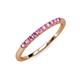 4 - Emlynn 2.00 mm Pink Sapphire 10 Stone Wedding Band 