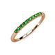 4 - Emlynn 2.00 mm Green Garnet 10 Stone Wedding Band 