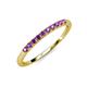 4 - Emlynn 2.00 mm Amethyst 10 Stone Wedding Band 