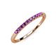 4 - Emlynn 2.00 mm Amethyst 10 Stone Wedding Band 