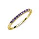 4 - Emlynn 2.00 mm Iolite 10 Stone Wedding Band 
