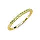 4 - Emlynn 2.00 mm Peridot 10 Stone Wedding Band 