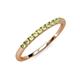4 - Emlynn 2.00 mm Peridot 10 Stone Wedding Band 