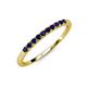 4 - Emlynn 2.00 mm Blue Sapphire 10 Stone Wedding Band 