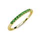 4 - Emlynn 2.00 mm Green Garnet 10 Stone Wedding Band 