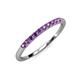 4 - Emlynn 2.00 mm Amethyst 10 Stone Wedding Band 