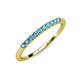 4 - Emlynn 2.00 mm Blue Topaz 10 Stone Wedding Band 