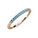 4 - Emlynn 2.00 mm Blue Topaz 10 Stone Wedding Band 