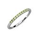 4 - Emlynn 2.00 mm Peridot 10 Stone Wedding Band 