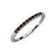 4 - Emlynn 2.00 mm Red Garnet 10 Stone Wedding Band 