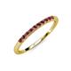 4 - Emlynn 2.00 mm Rhodolite Garnet 10 Stone Wedding Band 