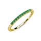 4 - Emlynn 2.00 mm Emerald 10 Stone Wedding Band 