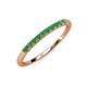 4 - Emlynn 2.00 mm Emerald 10 Stone Wedding Band 