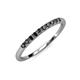 4 - Emlynn 2.00 mm Black Diamond 10 Stone Wedding Band 