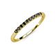 4 - Emlynn 2.00 mm Black Diamond 10 Stone Wedding Band 