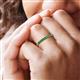 6 - Emlynn 2.00 mm Green Garnet 10 Stone Wedding Band 