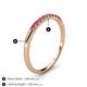 5 - Emlynn 2.00 mm Pink Tourmaline 10 Stone Wedding Band 