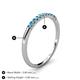 5 - Emlynn 2.00 mm Blue Topaz 10 Stone Wedding Band 