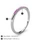 5 - Emlynn 2.00 mm Pink Sapphire 10 Stone Wedding Band 