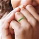 6 - Emlynn 2.00 mm Green Garnet 10 Stone Wedding Band 