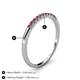 5 - Emlynn 2.00 mm Rhodolite Garnet 10 Stone Wedding Band 
