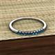 3 - Emlynn 2.00 mm Blue Diamond 10 Stone Wedding Band 