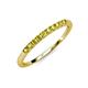 4 - Emlynn 2.00 mm Yellow Diamond 10 Stone Wedding Band 