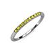 4 - Emlynn 2.00 mm Yellow Diamond 10 Stone Wedding Band 