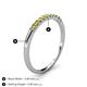 5 - Emlynn 2.00 mm Yellow Diamond 10 Stone Wedding Band 