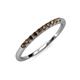 4 - Emlynn 2.00 mm Smoky Quartz 10 Stone Wedding Band 