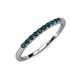4 - Emlynn 2.00 mm London Blue Topaz 10 Stone Wedding Band 