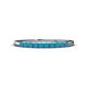 1 - Emlynn 2.00 mm Turquoise 10 Stone Wedding Band 