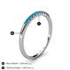 5 - Emlynn 2.00 mm Turquoise 10 Stone Wedding Band 