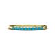 1 - Emlynn 2.00 mm Turquoise 10 Stone Wedding Band 