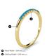 5 - Emlynn 2.00 mm Turquoise 10 Stone Wedding Band 